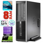 HP 8100 Elite SFF i5-750 8GB 960SSD+2TB GTX1650 4GB DVD WIN10Pro