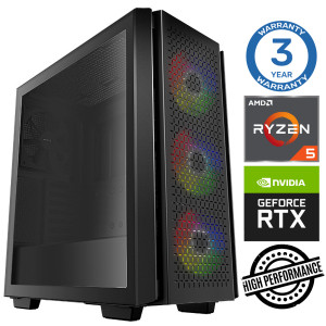 INTOP Ryzen 5 5600X 32GB 480SSD M.2 NVME+1TB RTX5060Ti 16GB no-OS