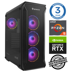 INTOP Ryzen 5 5600X 32GB 500SSD M.2 NVME+2TB RTX5060Ti 16GB no-OS