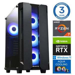 INTOP AQUA Ryzen 7 7700X 64GB DDR5 1TB SSD M.2 NVME+2TB RTX4060Ti 8GB WIN11Pro