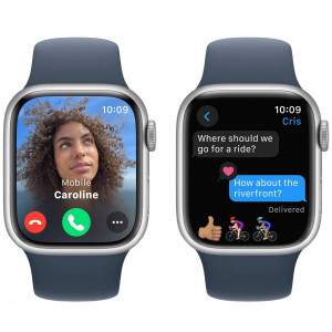 Apple Watch Series 9 GPS 45MM - Silver Prece no ekspozīcijas Garantija 2 gadi