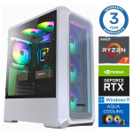 INTOP AQUA Ryzen 7 8700F 16GB DDR5 1TB SSD M.2 NVME+2TB RTX4060Ti 8GB WIN11