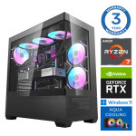 INTOP AQUA Ryzen 7 7800X3D 16GB DDR5 1TB SSD M.2 NVME+2TB RTX4060 8GB Win11