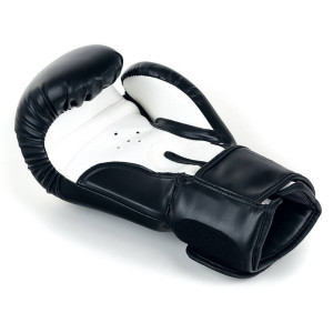 Boksa cimdi Ring Champion (RR-20) 14 oz, melni/balti