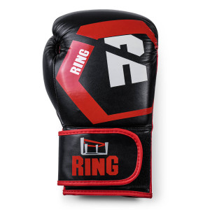 Boksa cimdi Ring Battle (RR-25) 14 oz, melni/sarkani