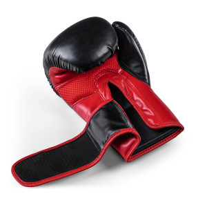 Boksa cimdi Ring Battle (RR-25) 14 oz, melni/sarkani