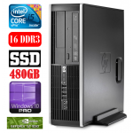 HP 8100 Elite SFF i5-650 16GB 480SSD GT1030 2GB DVD WIN10Pro