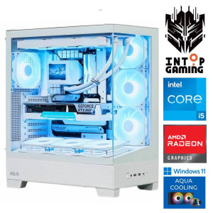 INTOP AQUA i5-14400F 16GB DDR5 1TB SSD M.2 NVME RX9060XT 16GB WIN11Pro