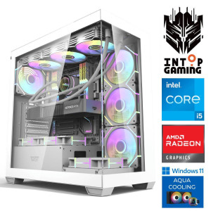 INTOP AQUA i5-14400F 16GB DDR5 1TB SSD M.2 NVME RX9060XT 16GB WIN11 INTOP AQUA i5-14400F 16GB DDR5 1TB SSD M.2 NVME RX9060XT 16GB WIN11