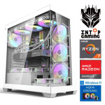 INTOP AQUA Ryzen 7 8700F 32GB DDR5 1TB SSD M.2 NVME RX9060XT 16GB WIN11
