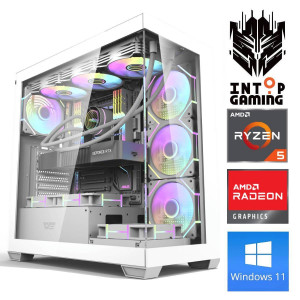 INTOP Ryzen 5 7500F 64GB DDR5 1TB SSD M.2 NVME+2TB RX9060XT 16GB WIN11