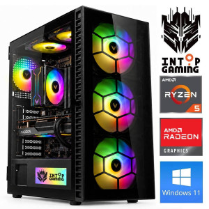 INTOP Ryzen 5 9600X 16GB DDR5 1TB SSD M.2 NVME+2TB RX9060XT 16GB WIN11Pro