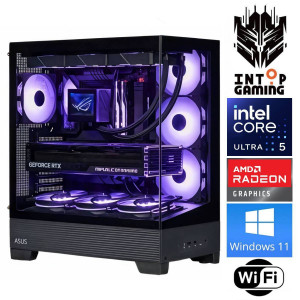INTOP Ultra 5 245KF 32GB DDR5 1TB SSD M.2 NVME+2TB RX9060XT 16GB WiFi WIN11Pro