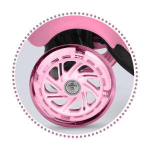 Trīsriteņu skrejritenis Ricokids Todi LED rozā