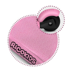 Trīsriteņu skrejritenis Ricokids Todi LED rozā