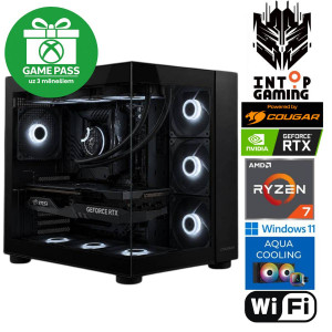 INTOP AQUA Ryzen 7 7800X3D 32GB 1TB SSD RTX5070 12GB WiFi WIN11 POWERED BY COUGAR