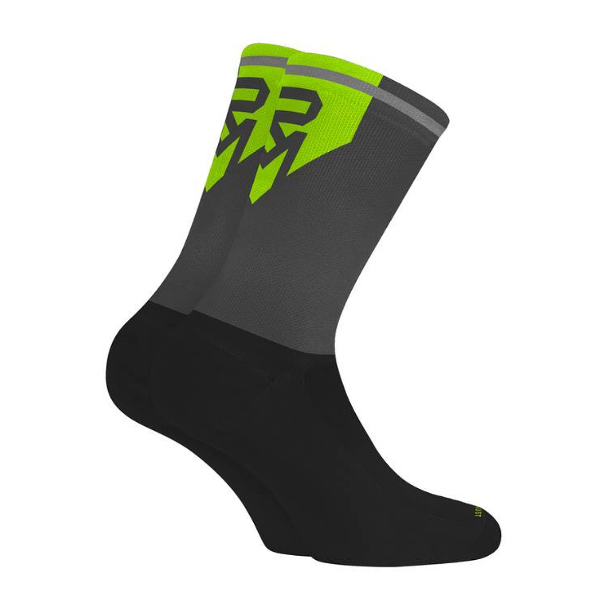 Rock Machine Cycling socks. Long, black/green/lime, size S (35-38)