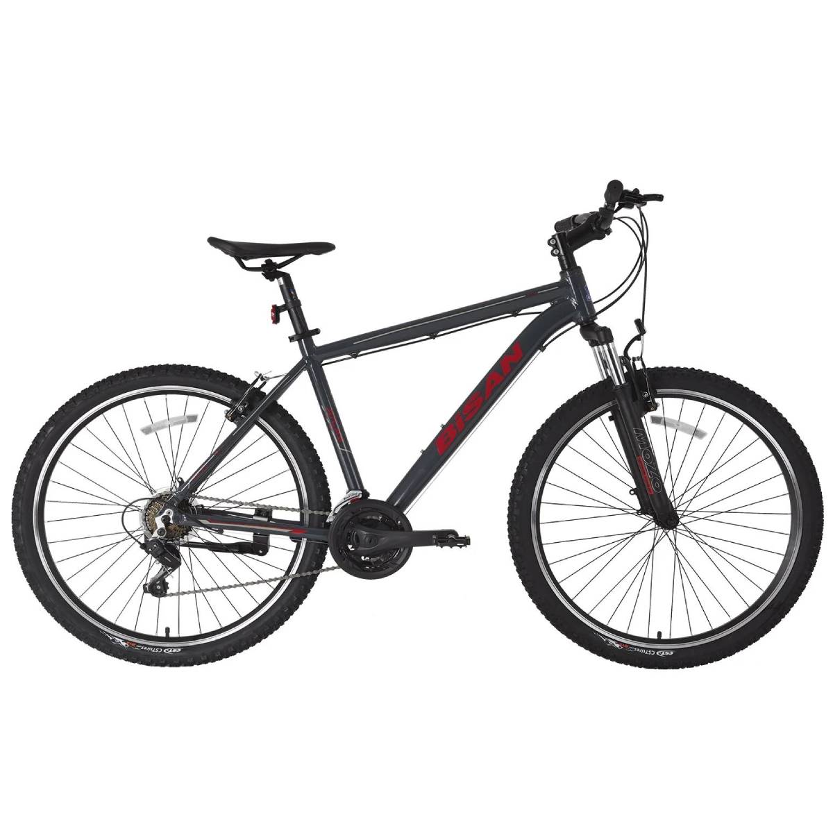 BISAN Atlas V Grey/Red mountain bike (Wheel size: 27.5 Frame size: 19)