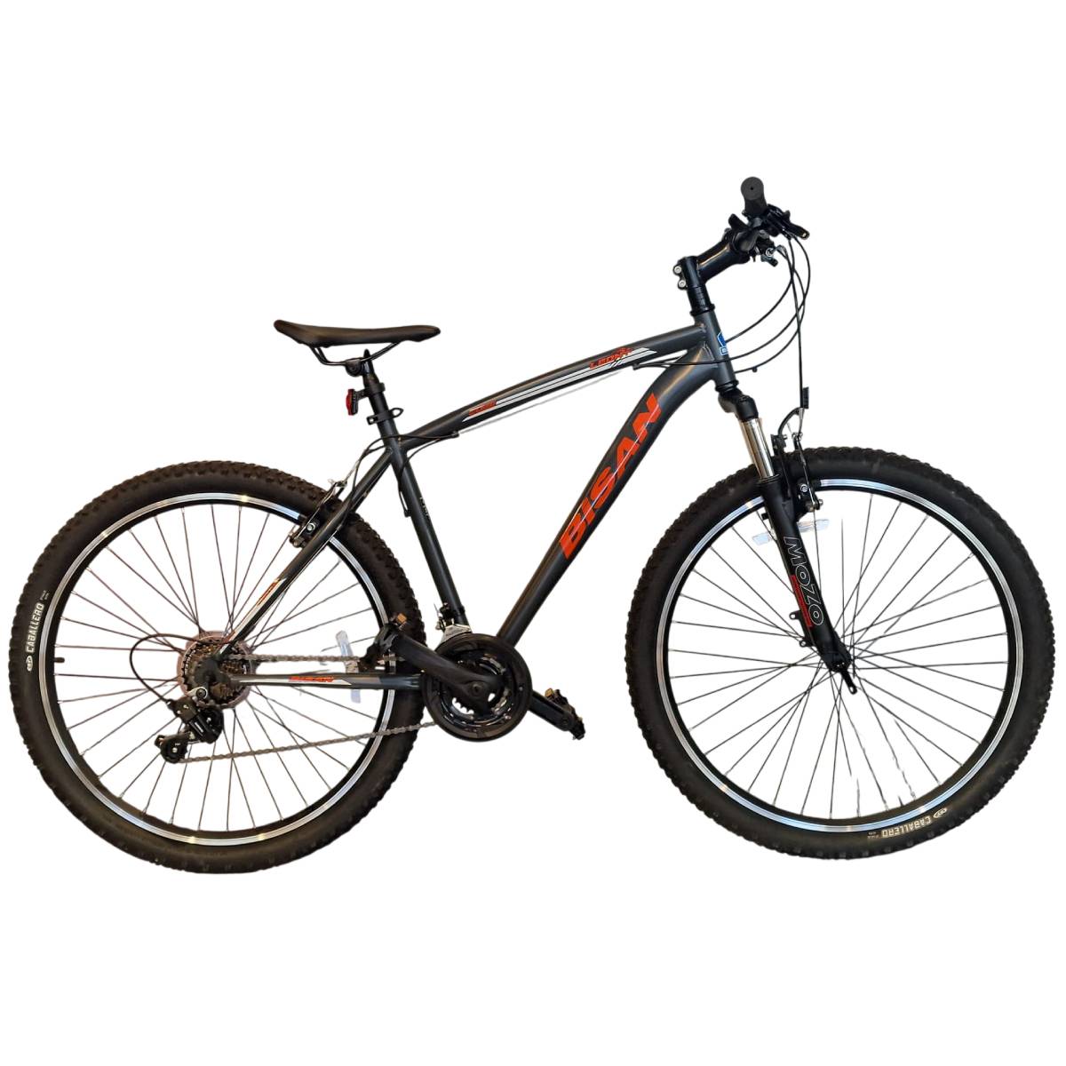 BISAN Mountain bike LEON V Matt Grey/Orange (Wheel size: 27.5 Frame size: 19)