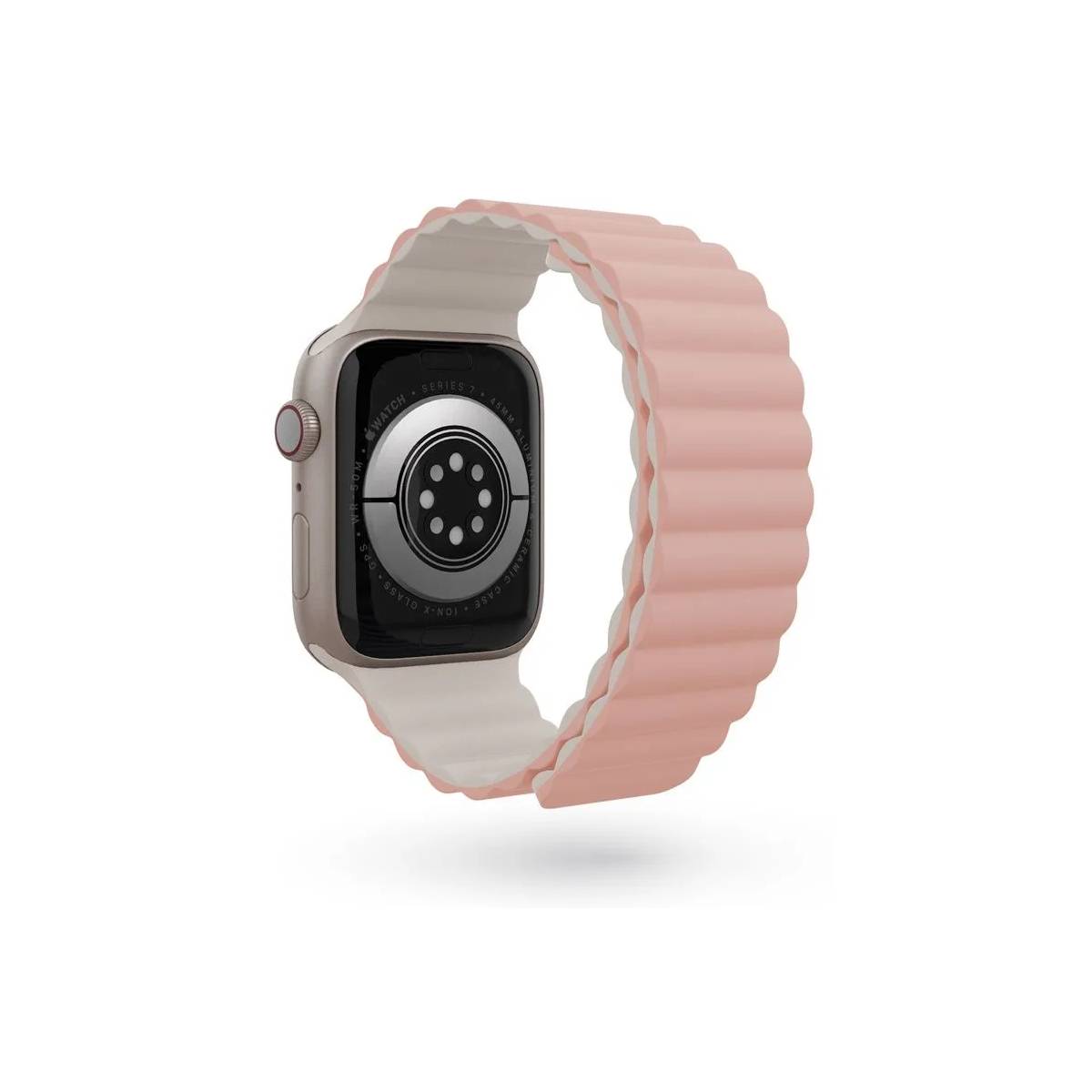 EPICO Magnetic Strap for Apple Watch 42/44/45mm, pink/grey