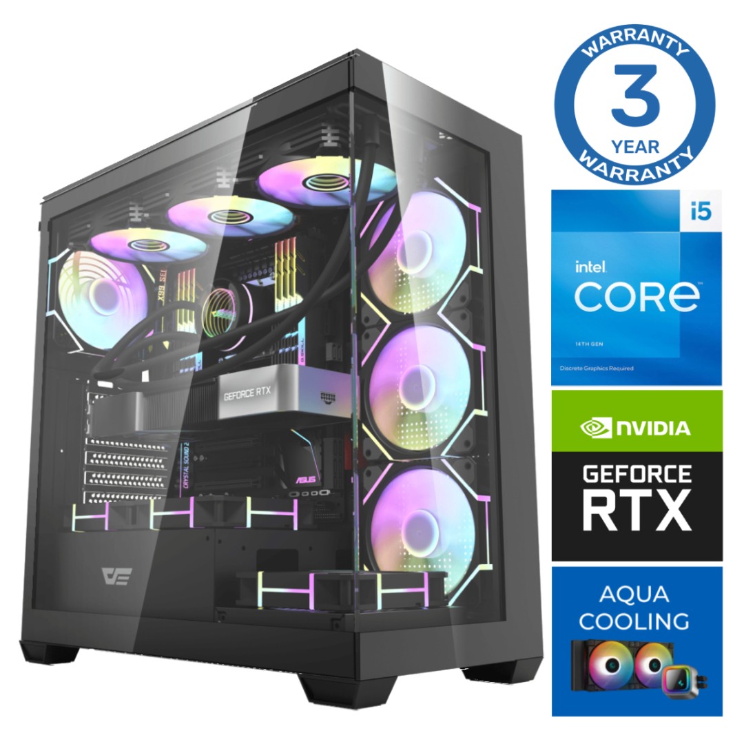 INTOP AQUA i5-14400F 64GB DDR5 1TB SSD M.2 NVME RTX5070 12GB no-OS