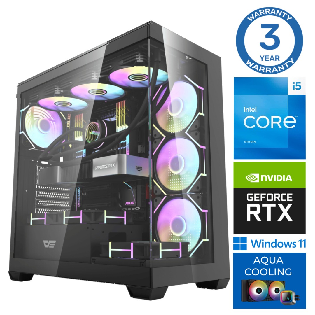 INTOP AQUA i5-14400F 32GB DDR5 1TB SSD M.2 NVME RTX5070Ti 16GB WIN11