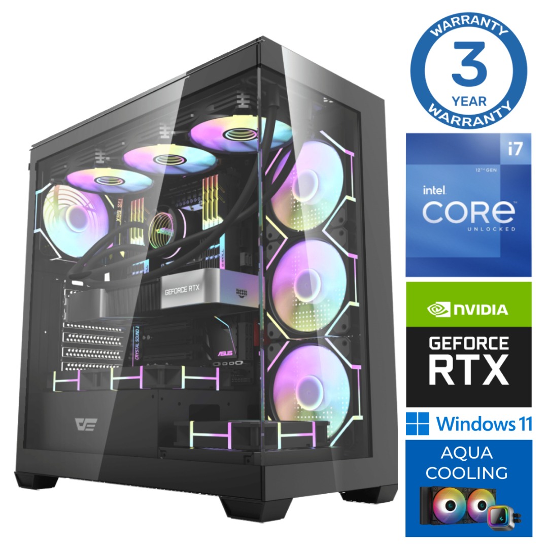 INTOP AQUA i7-14700F 64GB DDR5 1TB SSD M.2 NVME RTX5070Ti 16GB WIN11Pro